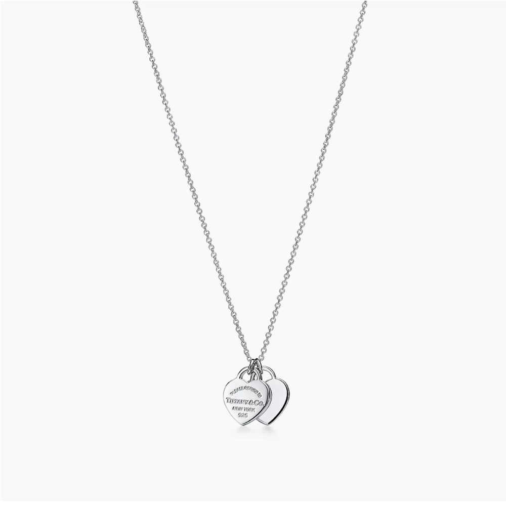 TIFFANY Double Heart Tag Pendant